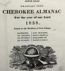 Cherokee Almanac 1838 Cover Cherokee Almanac 1838 Cover