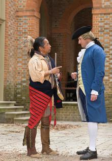 Bullet Standingdeer as Cherokee Emissary at Colonial Williamsburg