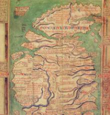 Map of Britain by Mathew Paris, 13th century